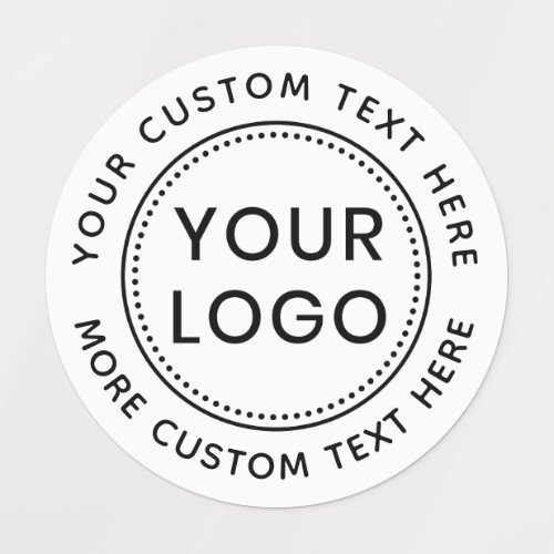 Custom logo and text round fabric clothing labels