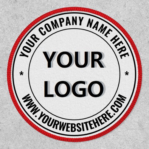 Custom Logo and Text Round Stamp Patch Your Colors