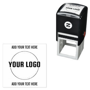 Custom Logo and Text Self-inking Stamp