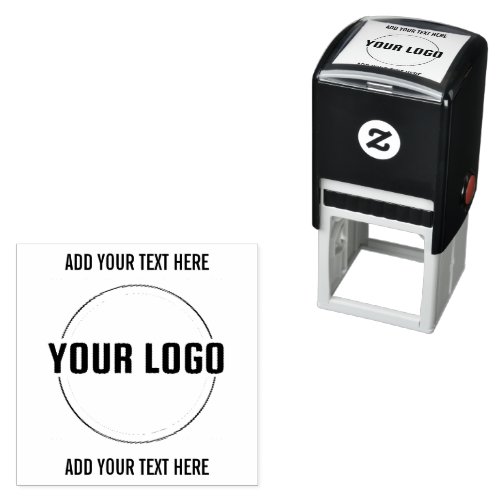 Custom Logo and Text  Self-inking Stamp