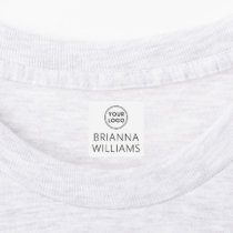 Custom logo and text square fabric clothing labels Custom logo and text square fabric clothing labels