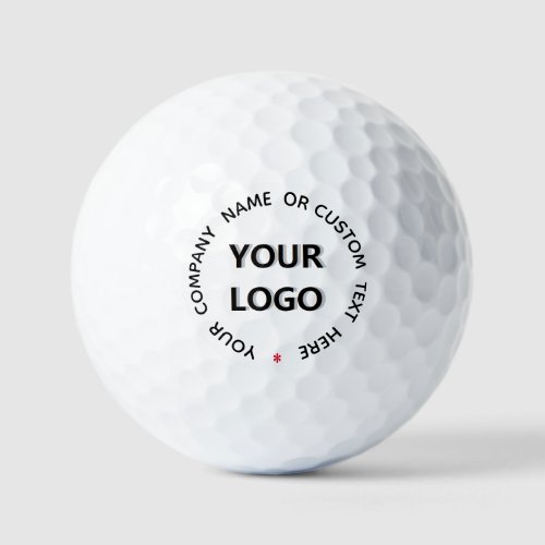 Custom Logo and Text Stamp Design Golf Balls Gift