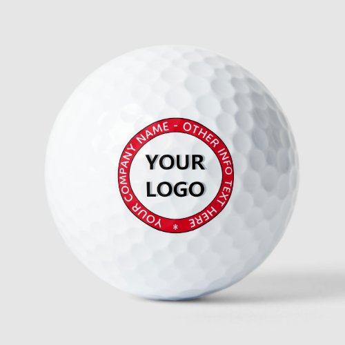 Custom Logo and Text Stamp Golf Balls Choose Color