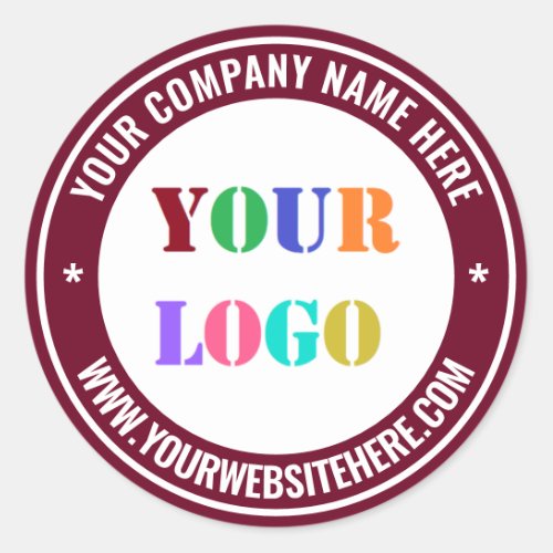 Custom Logo and Text Stamp Sticker _ Your Colors