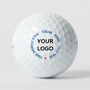 Custom Logo and Text Stamps Golf Balls Template
