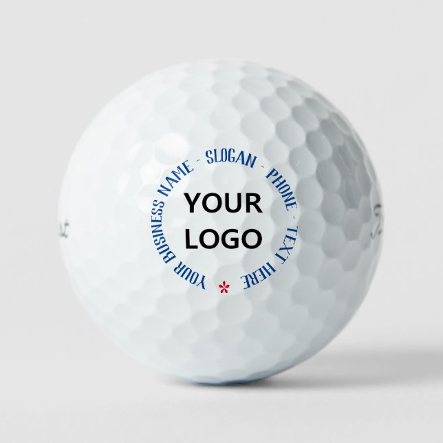 Custom Logo and Text Stamps Golf Balls Template (Front)