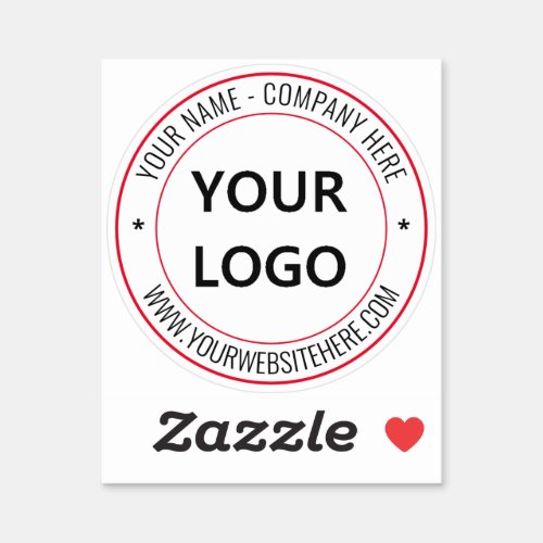 Custom Logo and Text Sticker Gift _ Your Colors