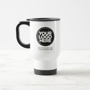 Custom Logo and Text Travel Mug