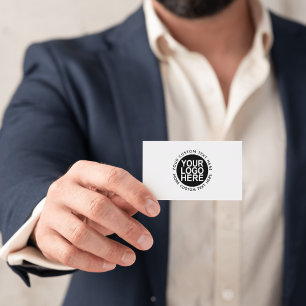 Custom logo and text white or any color modern business card