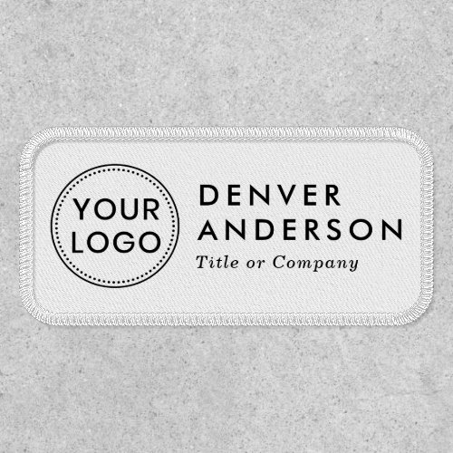 Custom logo and text white or any color patch