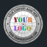 Custom Logo and Text Your Business Dart Board<br><div class="desc">Your Colors and Font - Dartboards with Simple Personalized Your Business Logo Name Website Stamp Design - Promotional Professional Customizable Dart Boards / Gift - Add Your Logo - Image / Name - Company / Website or Phone , E-mail / more - Resize and move or remove and add elements...</div>