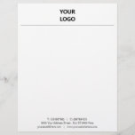 Custom Logo and Text Your Business Letterhead<br><div class="desc">Custom Font and Colors - Your Business Letterhead with Logo - Add Your Logo - Image / Business Name - Company / Address - Contact Information / more - Resize and move or remove and add elements / image / text with Customization tool. Choose font / size / color !...</div>