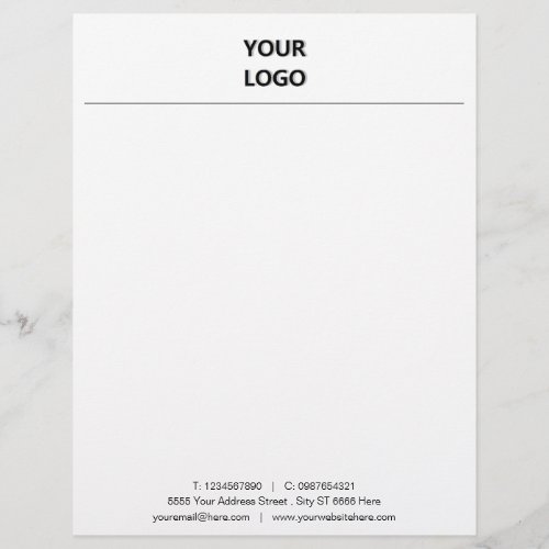Custom Logo and Text Your Business Letterhead