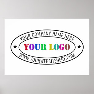 Custom Logo and Text Your Business Poster Template