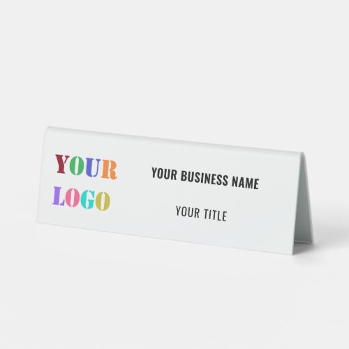 Custom Logo and Text Your Business Table Tent Sign