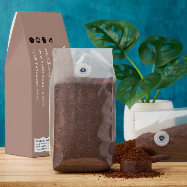 Custom Logo and Text Your Roasted Coffee Example (Ground)