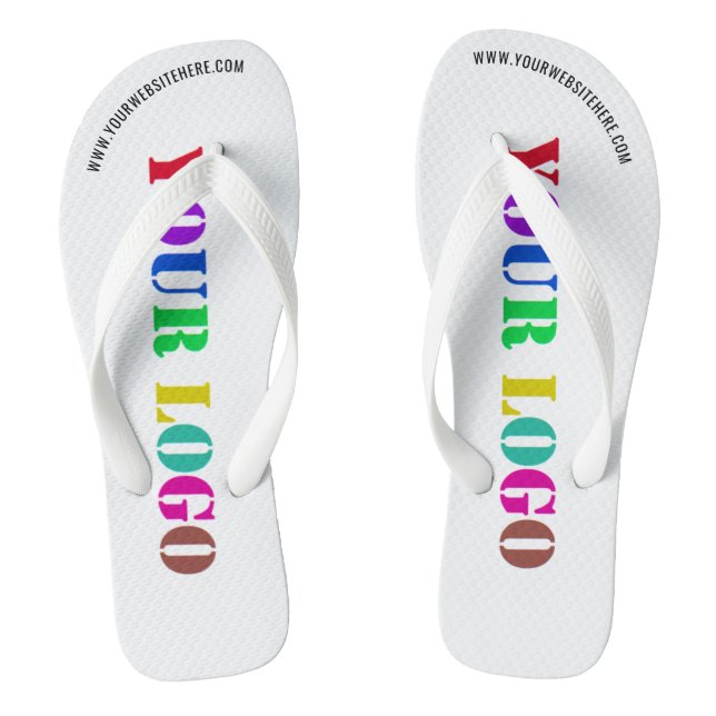 Custom Logo and Website Promotional Flip Flops (Footbed)