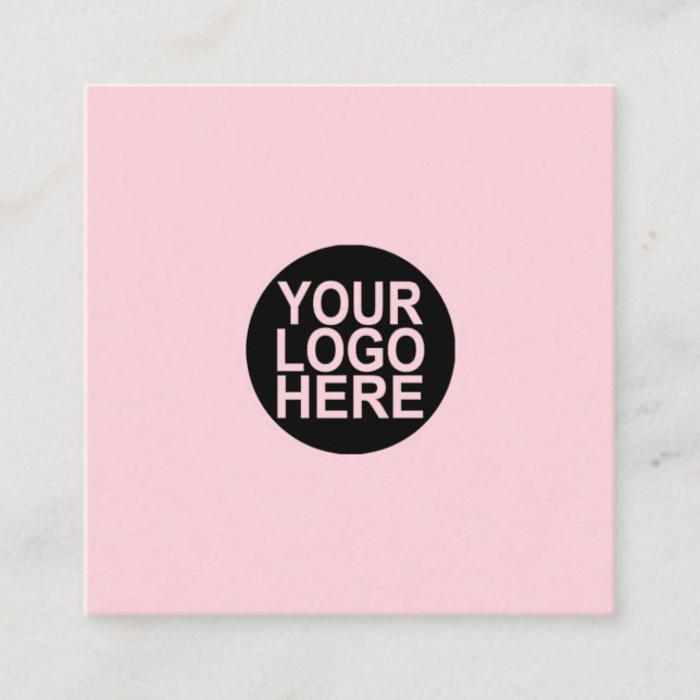 Custom logo, any color, square business cards (Front)