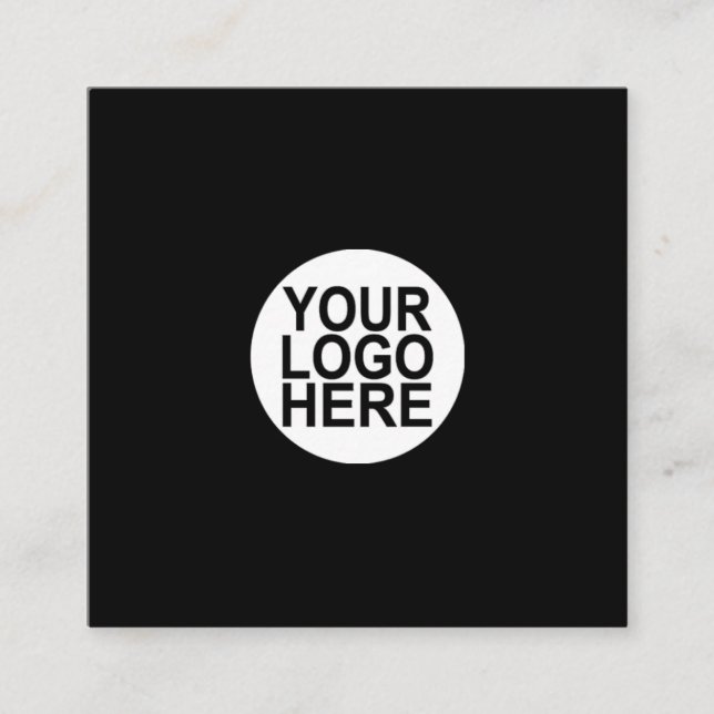Custom logo, any color, square business cards (Front)