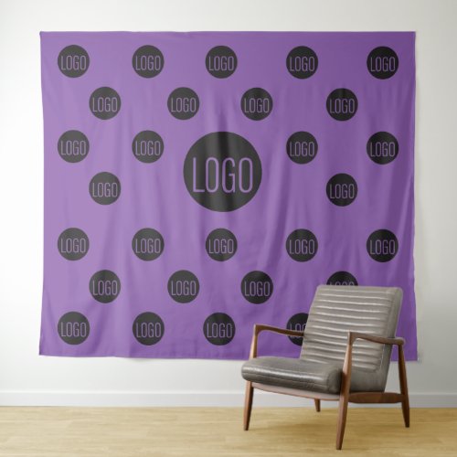 Custom Logo backdrop Company Purple step  repeat