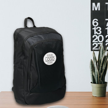 Custom Logo Backpack For Businesses | Promotional by CustomBusinessStore at Zazzle