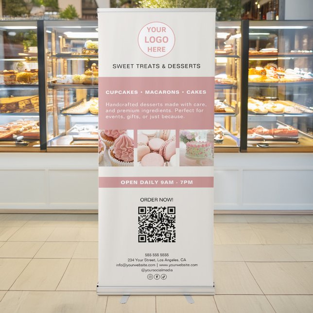 Custom Logo Bakery Business Retractable Banner (Custom Logo Bakery Business Retractable Banner)