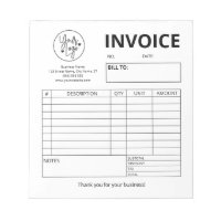 Custom Logo Bakery Invoice Wedding Cakes