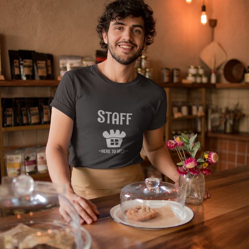  Custom Logo Bakery Staff Uniform Black T_Shirt