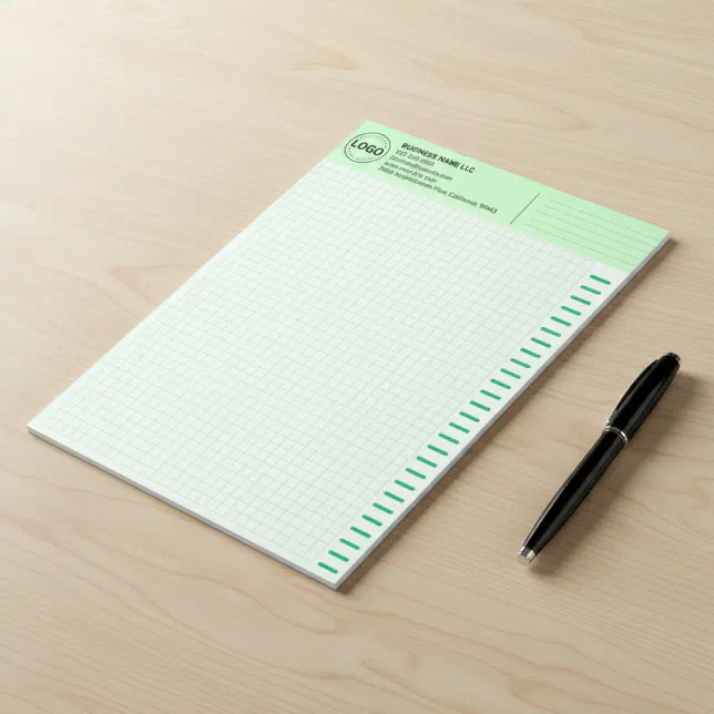 Custom Logo, Big Green Engineering Graph Paper Pad | Zazzle