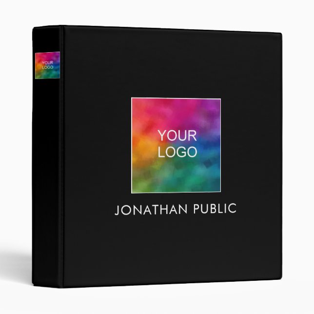 Custom Logo Binders Business Company Modern (Front/Spine)