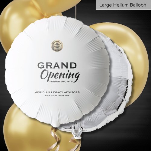 Custom Logo Black and White Grand Opening Balloon