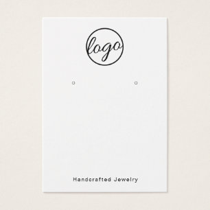 Custom Logo Black and White Simple Earring Display