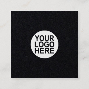 Custom logo Black and White square business cards