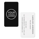 Custom logo, black and white, square, professional