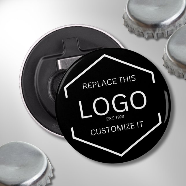 Custom Logo Black Background Business Promotional Bottle Opener (Creator Uploaded)