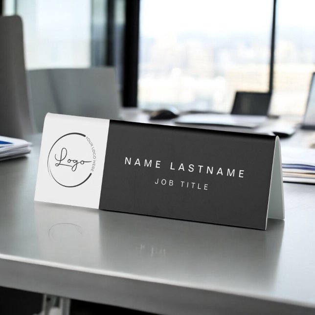 Custom Logo Black Elegant Professional Table Tent (Creator Uploaded)