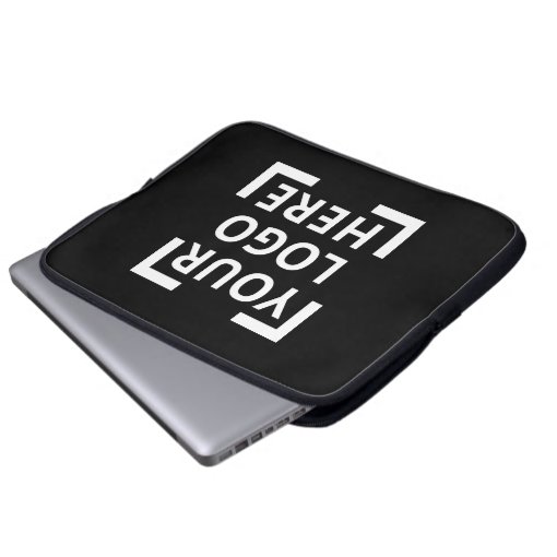 Custom Logo Black Laptop Sleeve Zazzle