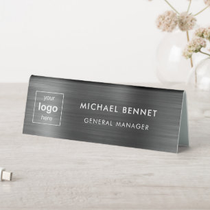 Custom Logo Black Professional Business  Table Tent