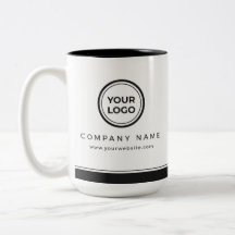 Custom Logo Black Two-Tone Company Coffee