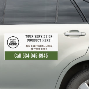 Custom logo bleu and white business service car  c magnet