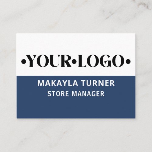 Custom Logo Blue Business Card