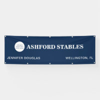 Custom Logo Blue Equestrian Stall Horse Show