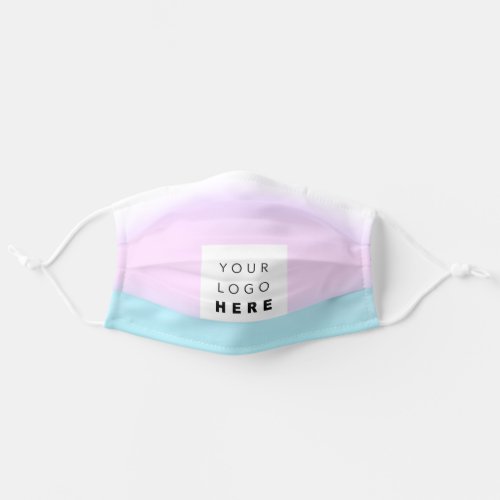 Custom Logo Blue Pink White Corporate Covid_19 Adult Cloth Face Mask