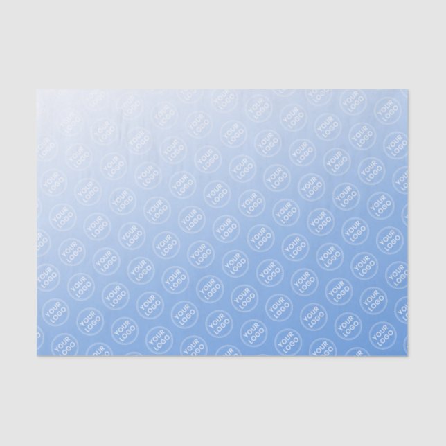 Custom logo blue tissue paper business packaging (Front)
