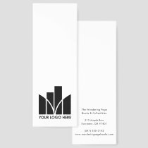 Custom Logo Bookstore Library White Bookmarks