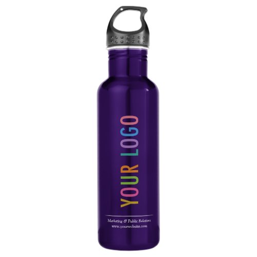 Custom Logo, BPA Free, 24 oz Purple Stainless Steel Water Bottle