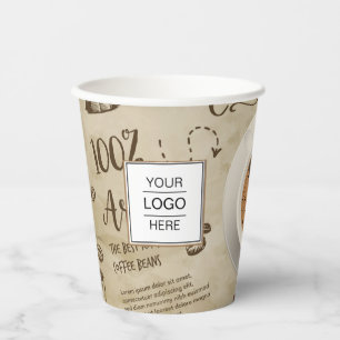 Custom Logo brand Coffee Shop Paper cups