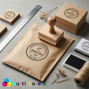 Custom Logo Brand Stamp Seal   Round Company Name 