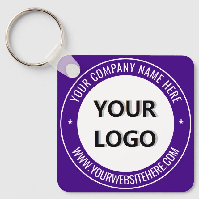 Custom Logo Branded Business Keychain Template (Front)