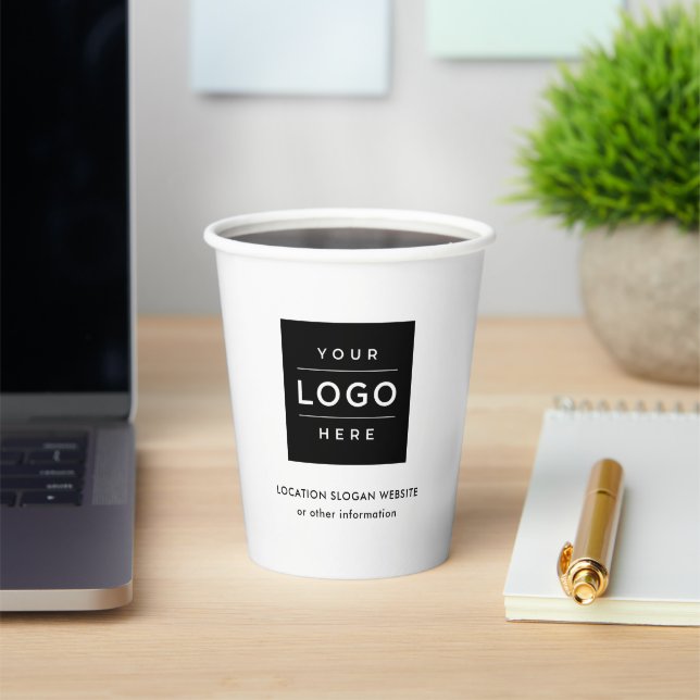 Custom Logo Branded Business Promo Paper Cups (Insitu)